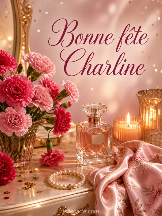 Carte bonne fête Charline