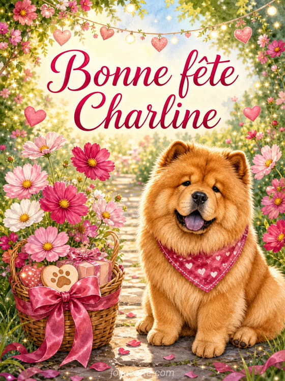 Carte bonne fête Charline