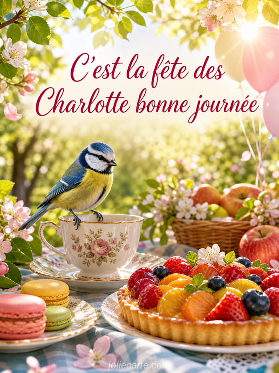 Carte bonne fĂȘte Charlotte