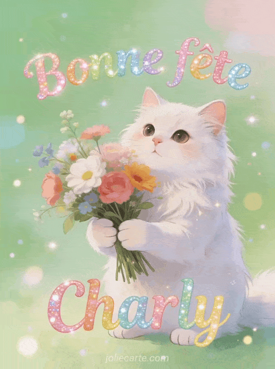 Bonne fête Charly - Bonne fete charly chat