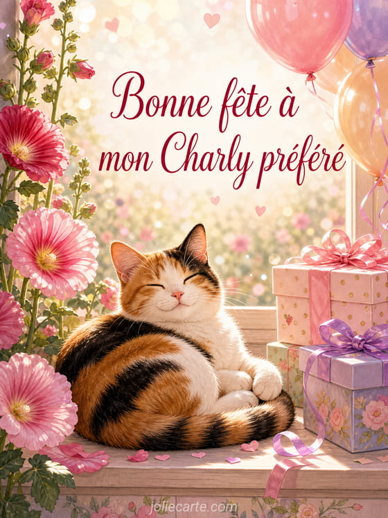 Carte bonne fête Charly