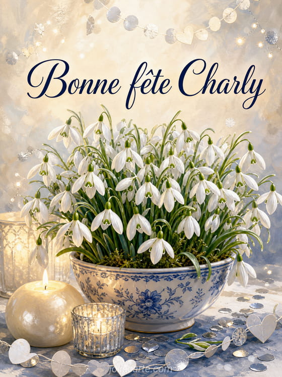 Carte bonne fête Charly