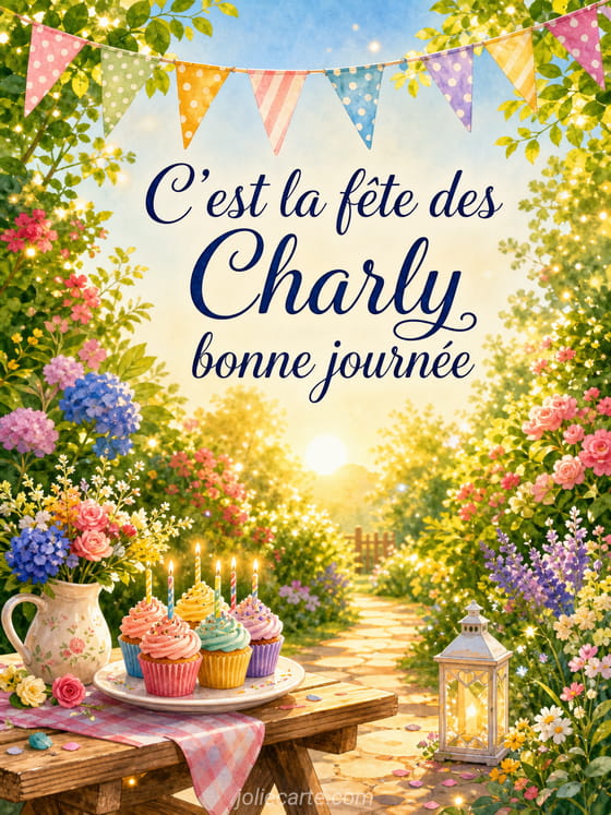 Carte bonne fête Charly