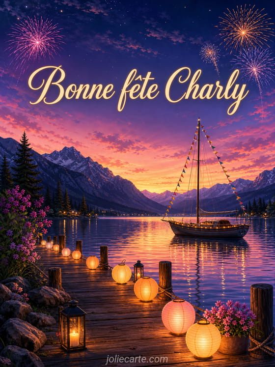 Carte bonne fête Charly