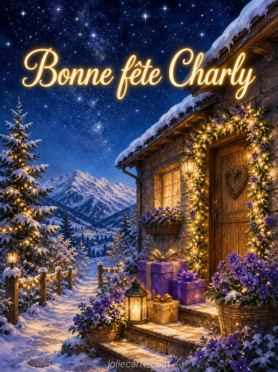 Carte bonne fête Charly