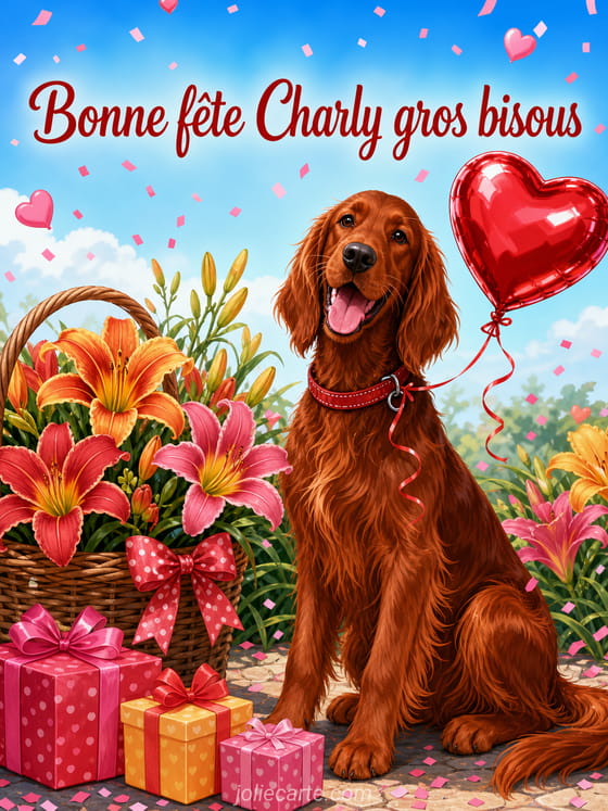 Carte bonne fête Charly