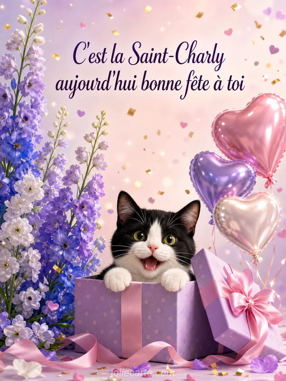 Carte bonne fête Charly