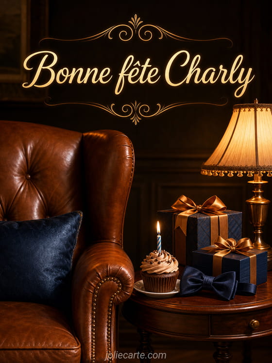 Carte bonne fête Charly