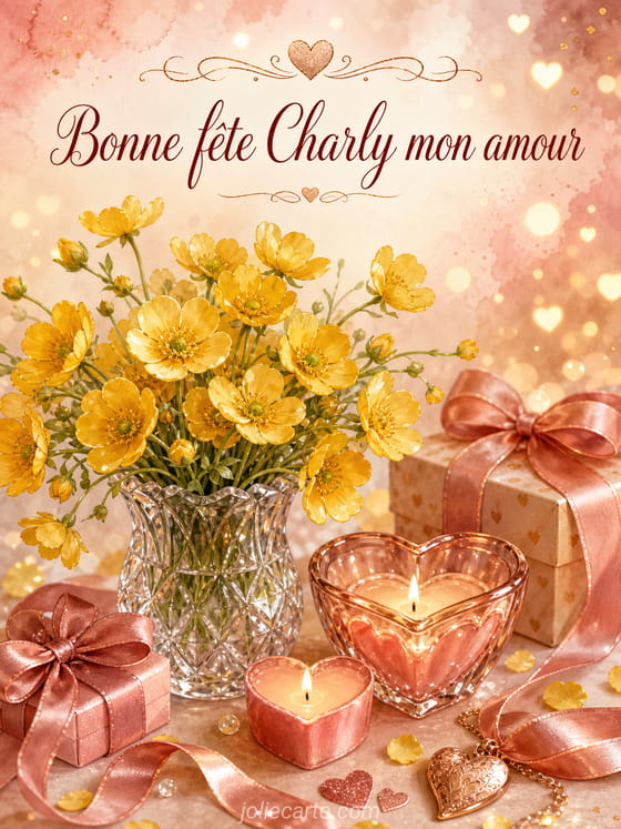 Carte bonne fête Charly
