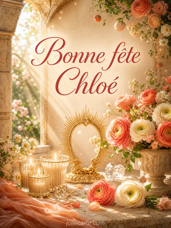 Carte bonne fête Chloé