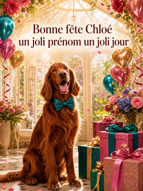Carte bonne fête Chloé