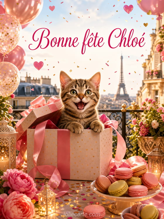 Carte bonne fête Chloé