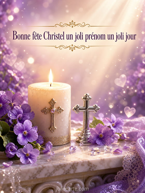 Carte bonne fĂȘte Christel