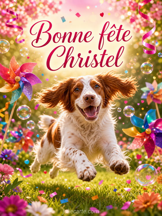 Carte bonne fĂȘte Christel