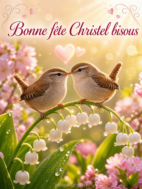 Carte bonne fĂȘte Christel