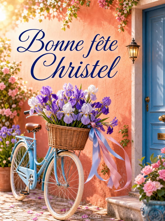 Carte bonne fĂȘte Christel