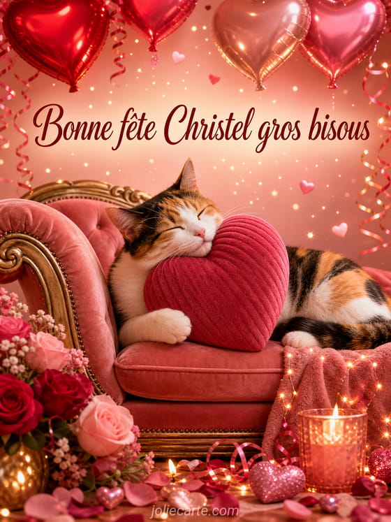 Carte bonne fĂȘte Christel