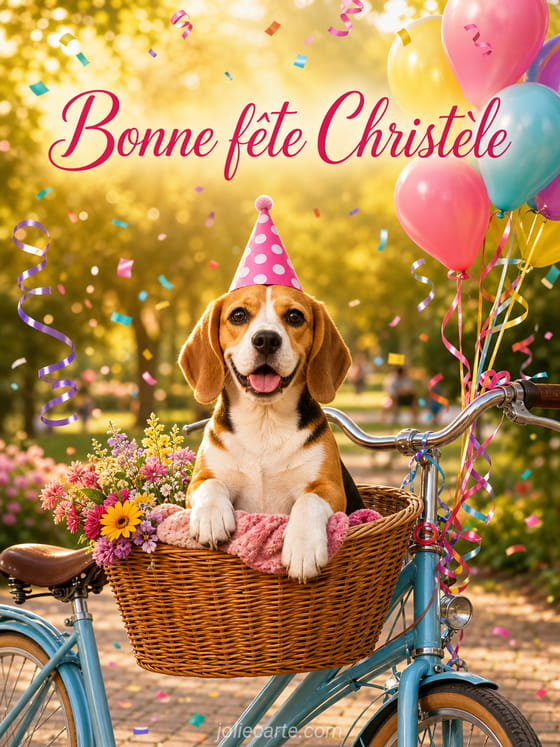 Carte bonne fĂȘte ChristĂšle
