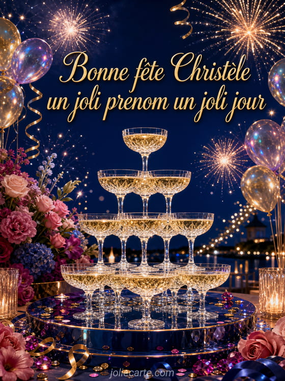 Carte bonne fĂȘte ChristĂšle