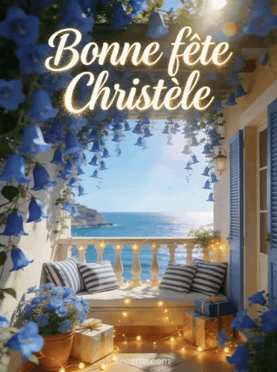 Bonne fête Christèle - Carte bonne fete christele