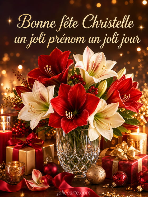 Carte bonne fête Christelle