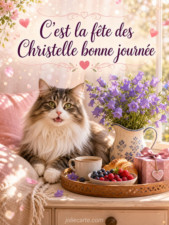 Carte bonne fête Christelle