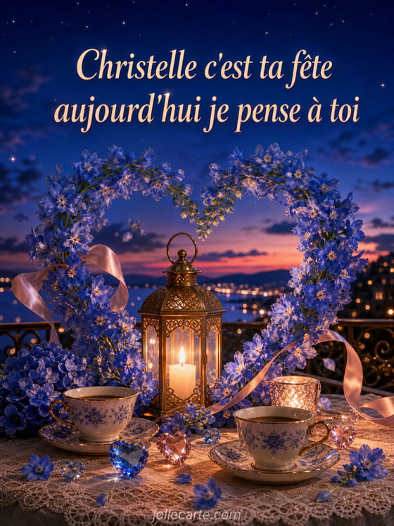 Carte bonne fête Christelle