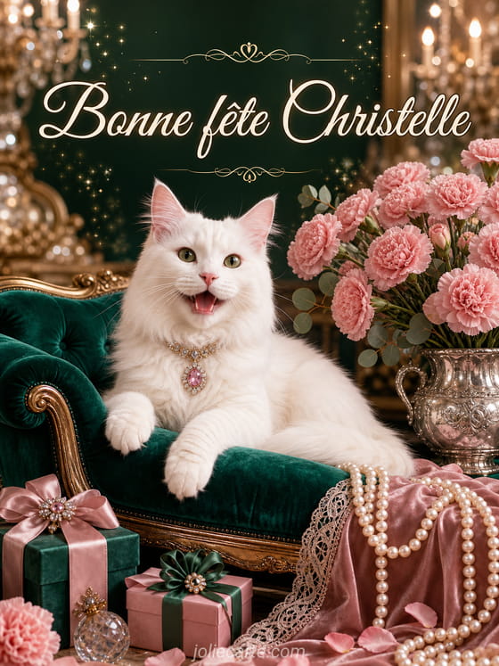 Carte bonne fête Christelle