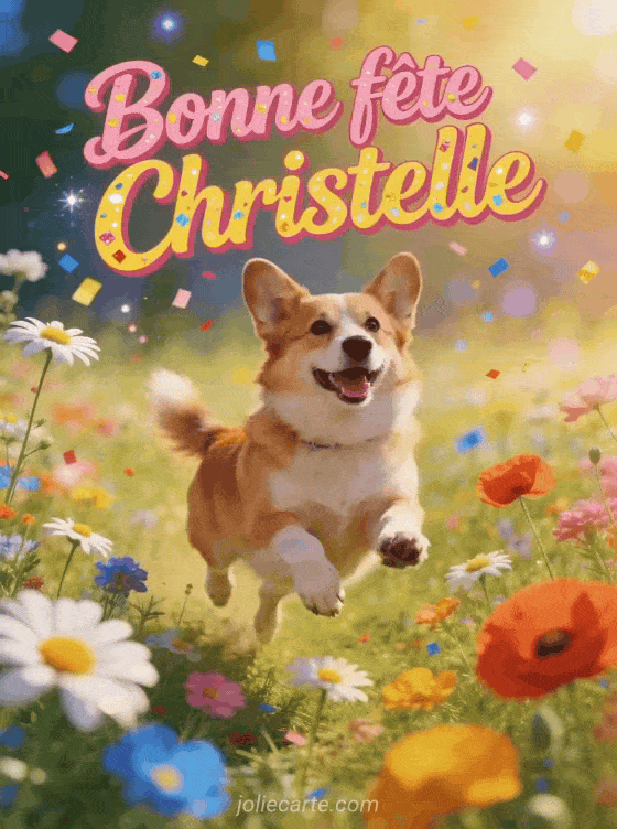 Bonne fête Christelle - Christelle gif bonne fete gratuit