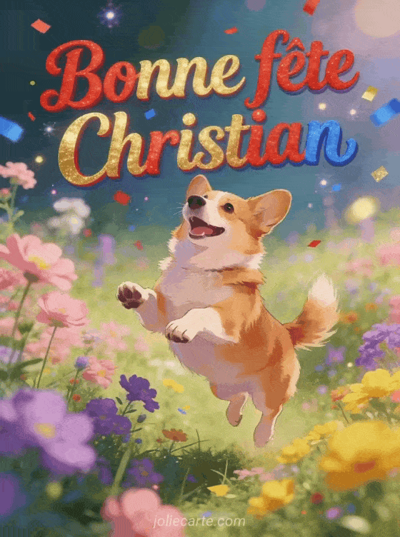Bonne fête Christian - Christian gif bonne fete gratuit