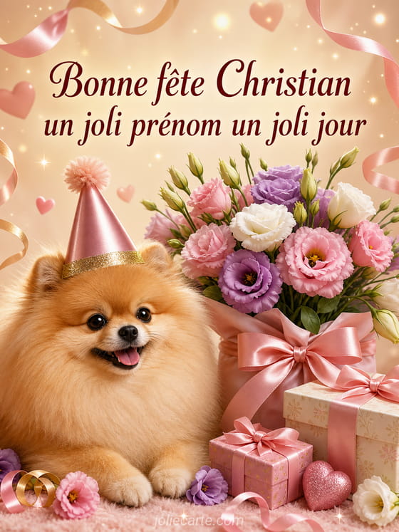 Carte bonne fête Christian