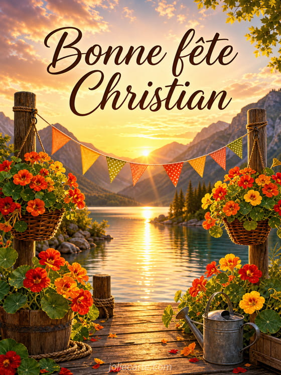 Carte bonne fête Christian