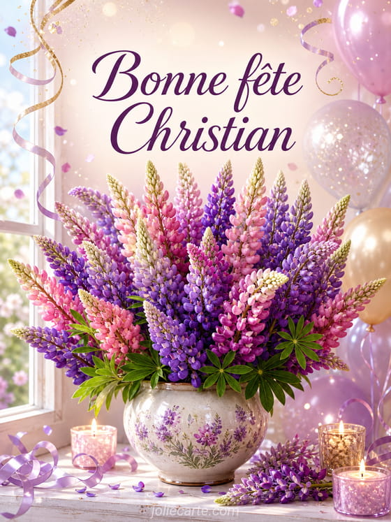 Carte bonne fête Christian