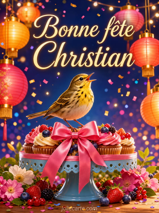 Carte bonne fête Christian