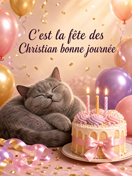 Carte bonne fête Christian
