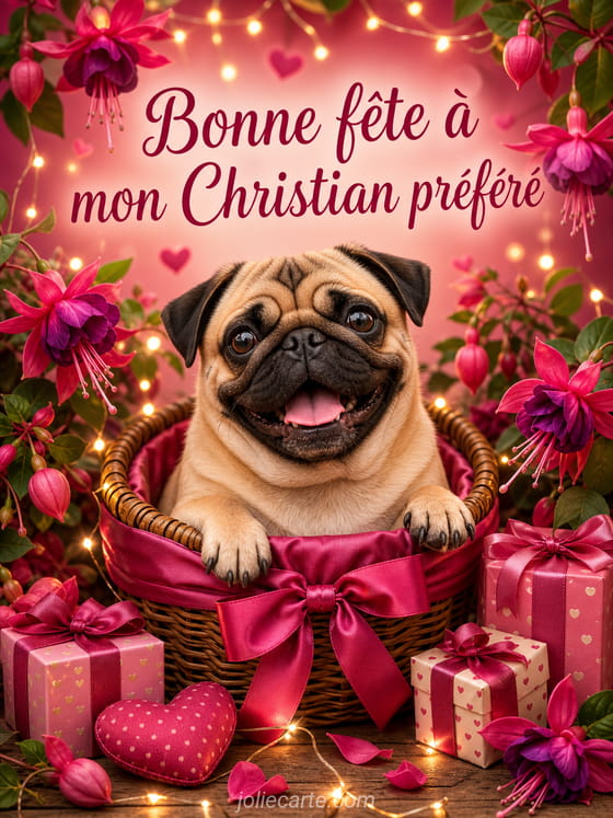 Carte bonne fête Christian