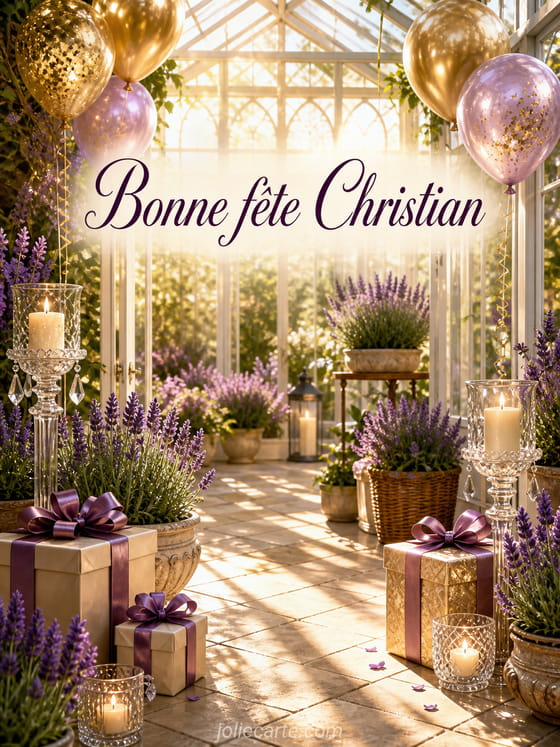 Carte bonne fête Christian