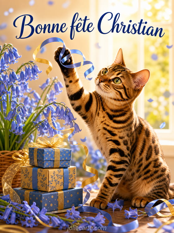 Carte bonne fête Christian
