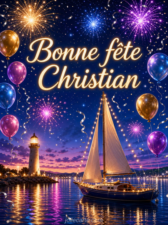 Carte bonne fête Christian