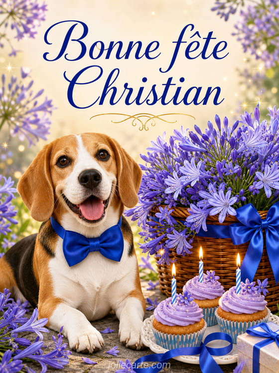Carte bonne fête Christian