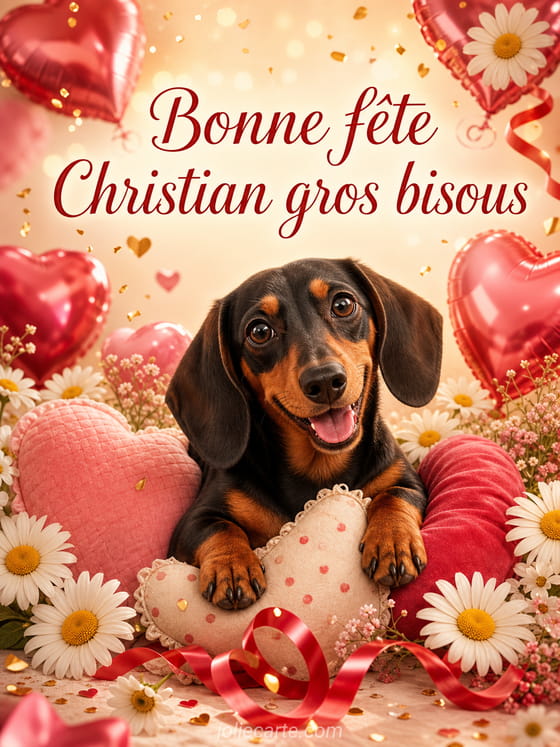 Carte bonne fête Christian