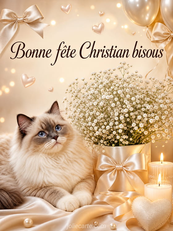Carte bonne fête Christian