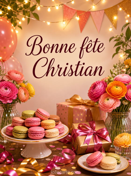 Carte bonne fête Christian