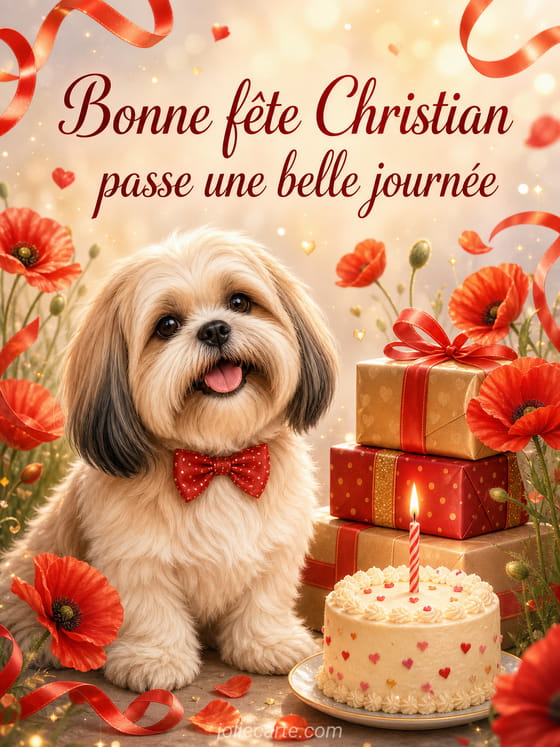 Carte bonne fête Christian
