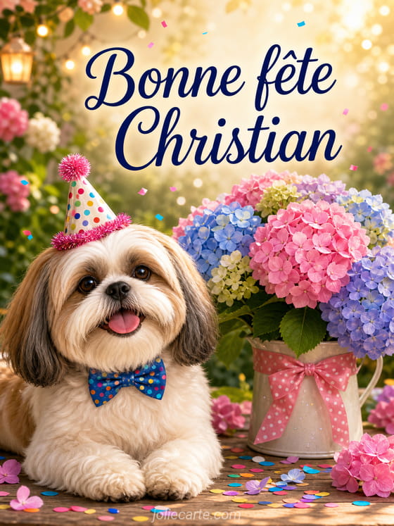 Carte bonne fête Christian