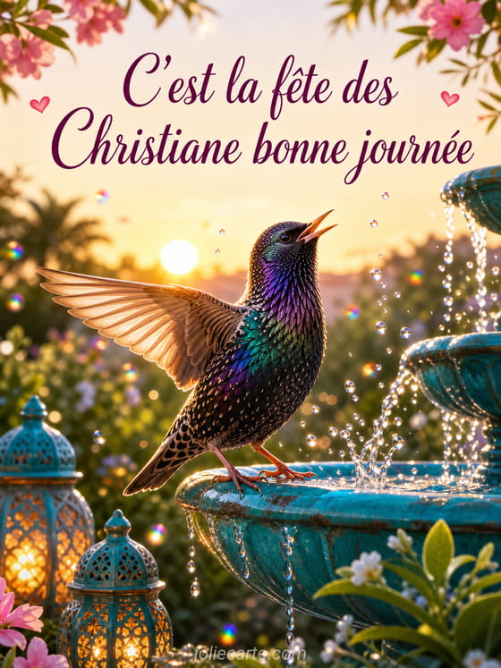 Carte bonne fĂȘte Christiane