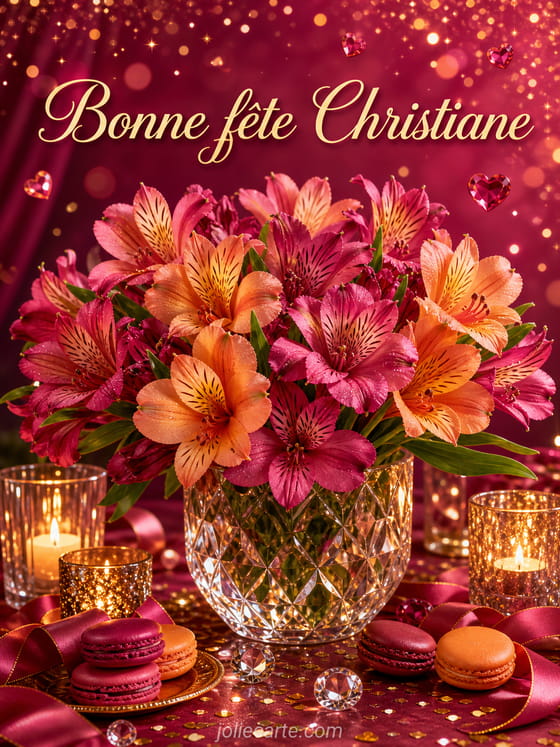Carte bonne fĂȘte Christiane