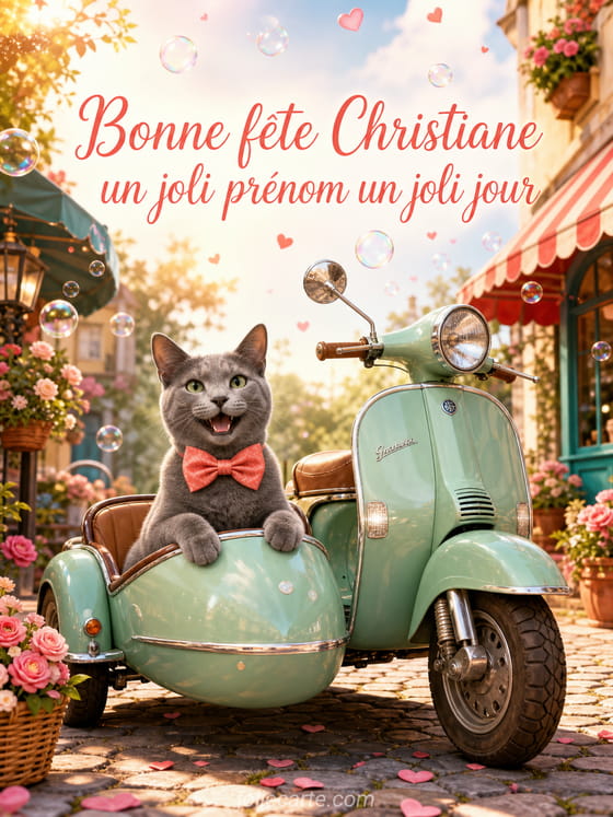 Carte bonne fĂȘte Christiane