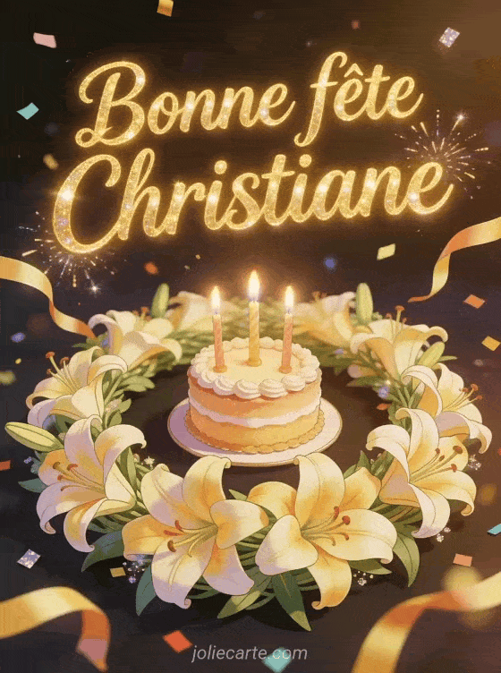 Bonne fête Christiane - Bonne fete christiane gif anime