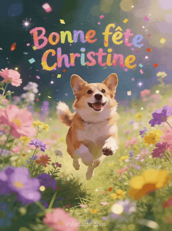 Bonne fête Christine - Christine gif bonne fete gratuit